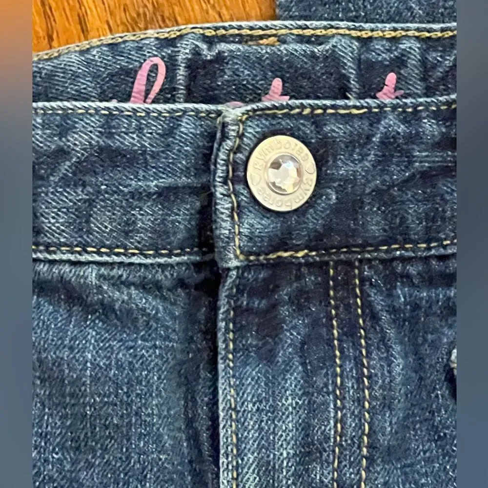 Gymboree size 7 bootcut jeans with rhinestone button